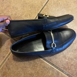 Black Leather ASOS loafers.